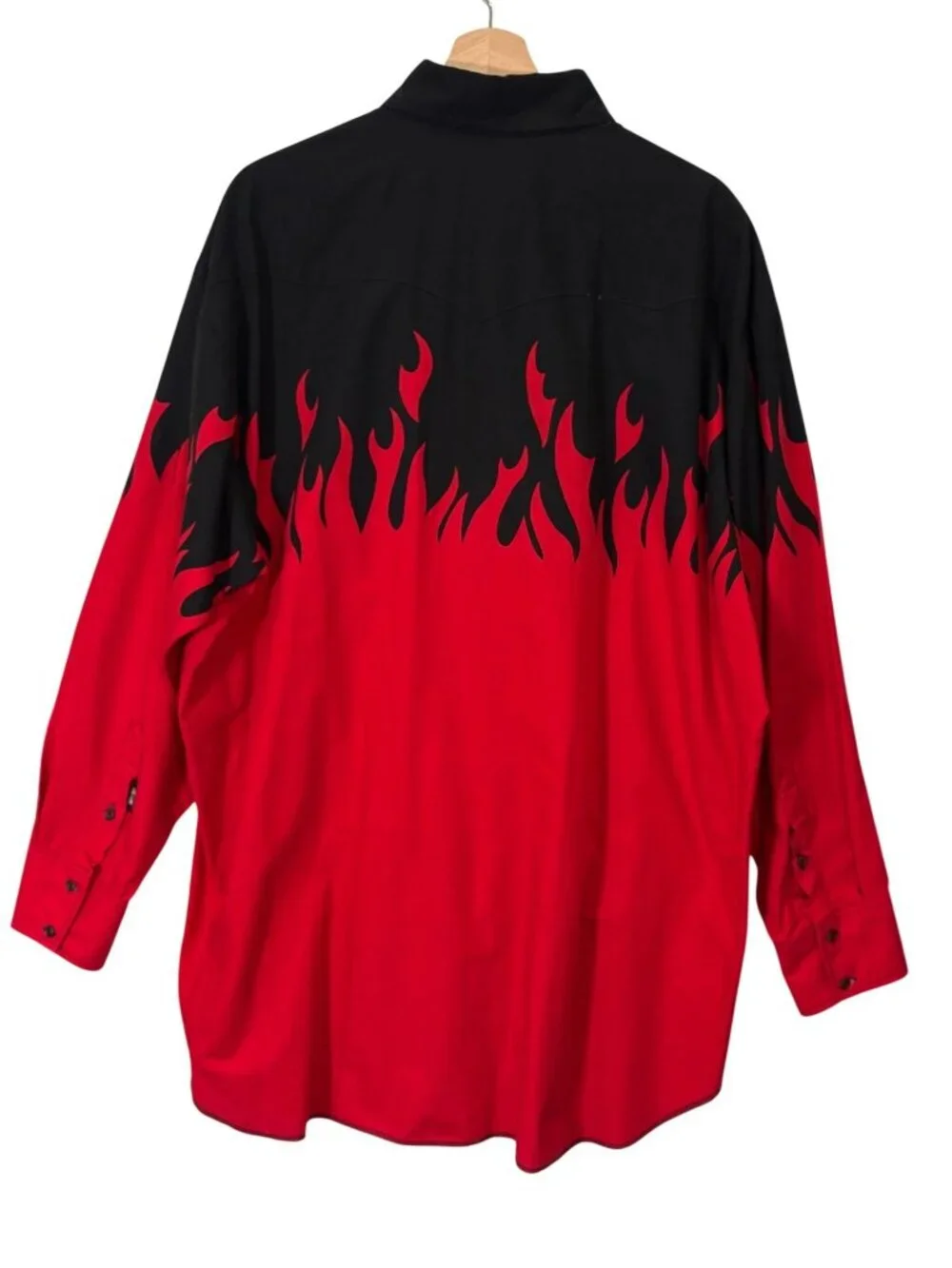 Vintage Brooks & Dunn Shirt Mens XXL Red Black Flame Western Cowboy USA 90s